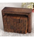 Alfabeto - Sellos de madera - 28 piezas