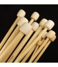 12 agujas de bambú de ganchillo tunecino