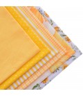 Set de 6 telas en tonos amarillos - Patchwork  - Costura