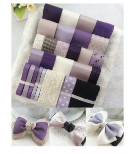 Lote de cintas lila violeta- Saten - Organza - Costura - Patchwork