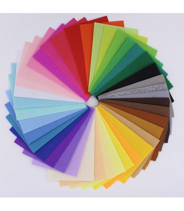 Lote de 43 colores de láminas de fieltro de 10x15cm